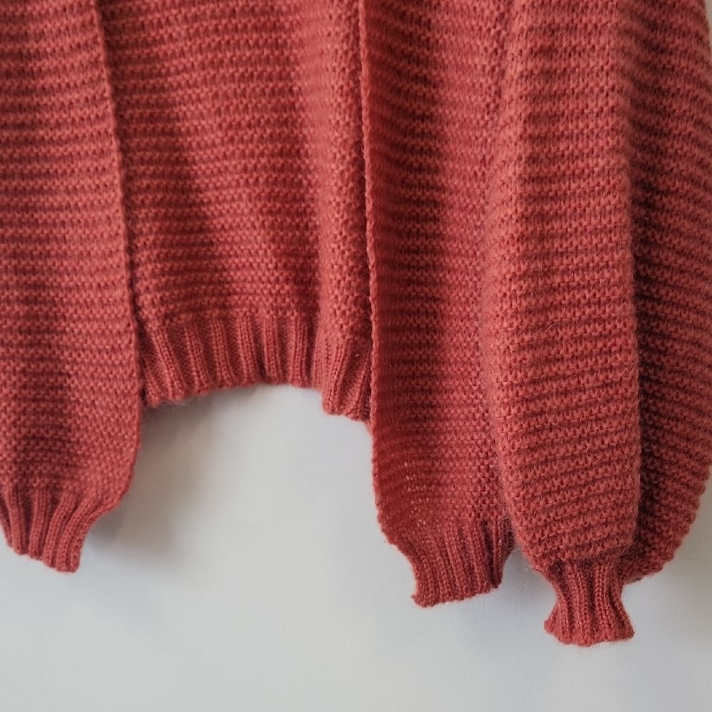 Cozy Rust Open-Front Cardigan - Picture 7 of 12